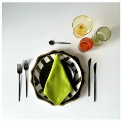 Столовые приборы Гоа, черные, сет из 4 предметов - Фото 2