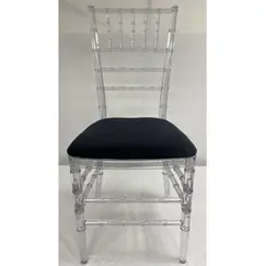 Стул «Тиффани» прозрачный, черный бархат - Фото 2