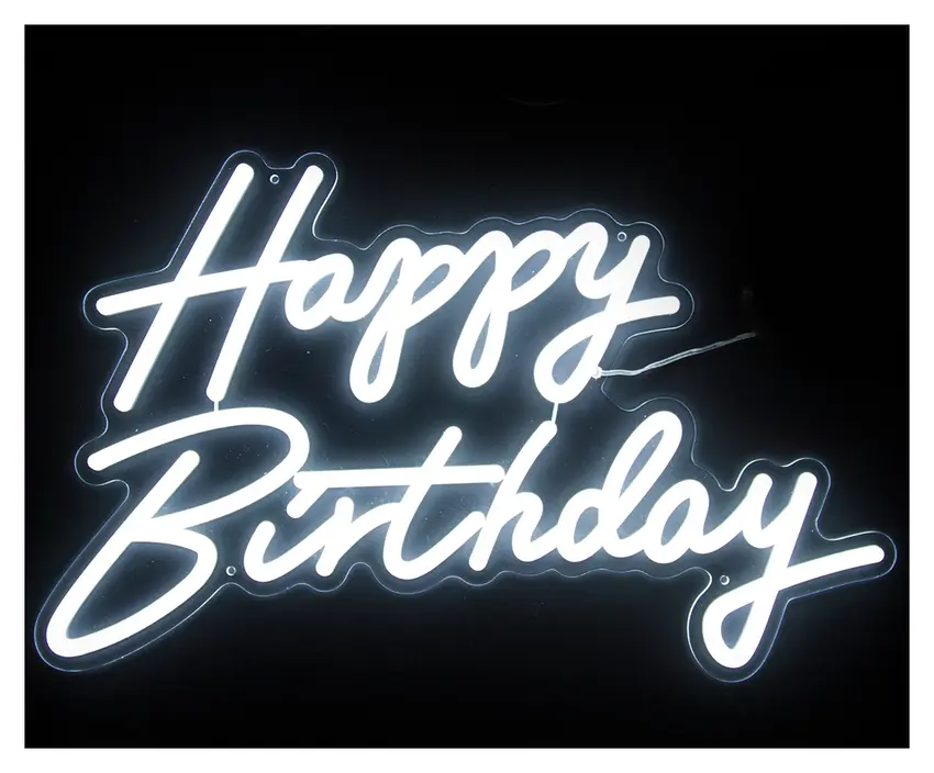Неоновая вывеска "Happy Birthday