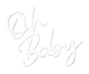 Неоновая вывеска "Oh baby"