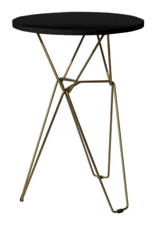 Стол коктейльный PIETRA D75 чёрный металл/дерево