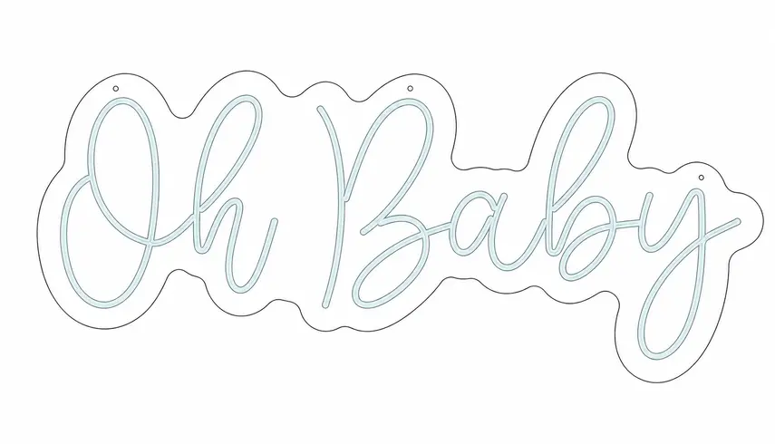 Неоновая надпись Oh baby
