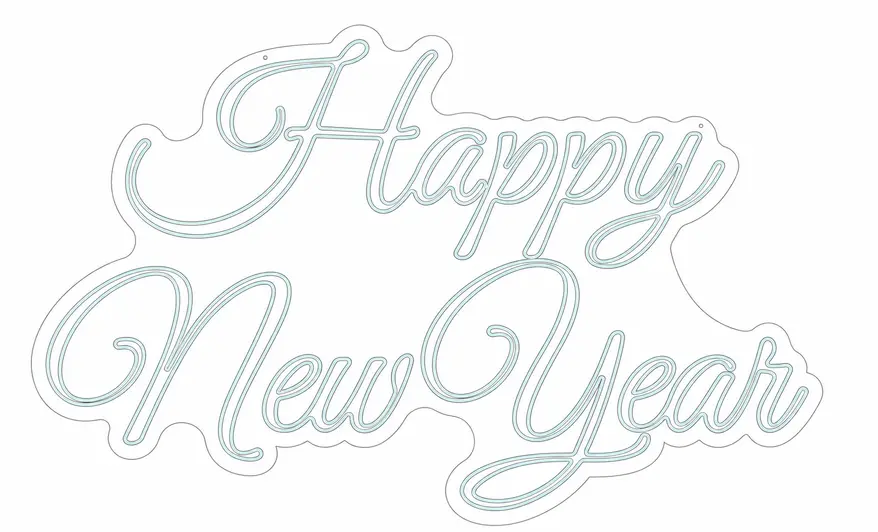 Неоновая вывеска Happy New Year