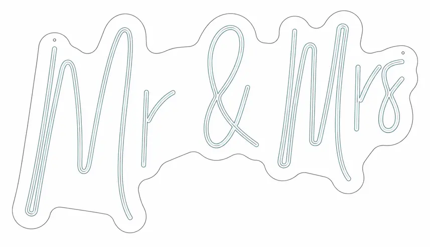 Неоновая надпись MR@MRs