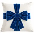 Подушка  с бантом "Флафи" жемчужный и синий Ван Гога