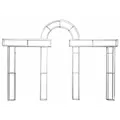 Конструкция Порто Блок, серебро (перекрас)