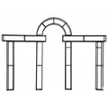 Конструкция Порто Блок, черная (перекрас) 