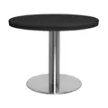 Стол Твист журнальный , Серебро + столешница, 60 см Черный