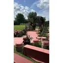 Чехол на пуф двухцветный с принтом *пошив на заказ*