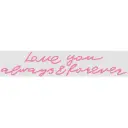 Неоновая надпись "Love you always and forever"