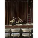 Стул «Лира» золотой, молочный бархат