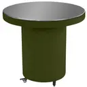 Стол для торта круглый, мшистый бархат с зеркальной столешницей