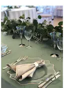 Скатерть прямоугольная бархатная шалфейная