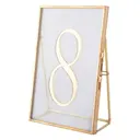 Рамка с номером стола " Gold Glass"