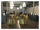Скатерть круглая золотая