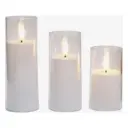 Свечи, набор из 3-х LED свечей 10см, 12см, 15см.