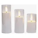 Свечи, набор из 3-х LED свечей 10см, 12см, 15см.