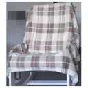 Плед "Клетка" бежевый
