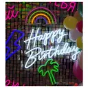 Неоновая вывеска "Happy Birthday