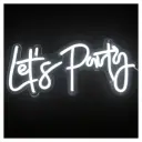 Неоновая вывеска " Let's Party"