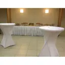 Стрейч чехол на СТОЛ КОКТЕЙЛЬНЫЙ белый