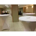 Стрейч чехол на СТОЛ КОКТЕЙЛЬНЫЙ белый