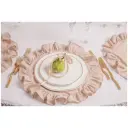 Салфетка из хлопка, с рюшами бежевая