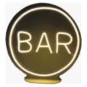 Неоновая надпись на подставке "Бар"