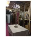 Канделябр золотой со стеклянными колбами Харизма (13 стоек)