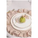 Салфетка из хлопка, с рюшами бежевая