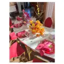 Сет бокалов Сирен пудрово-розовых с золотой каймой