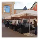 Зонт с центральной опорой 4х4, бежевый