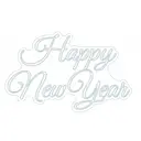 Неоновая вывеска Happy New Year