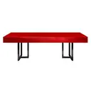 Стол "Лофт черный" алый