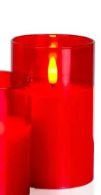 Led свеча из набора красного цвета 12,5 см