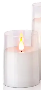 Led свеча из набора белого цвета 10 см
