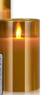 Led свеча из набора янтарного цвета 12,5 см