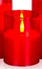 Led свеча из набора красного цвета 10 см