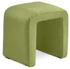 Чехол зеленый теплый бархатный для п пуфа