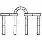 Конструкция Порто Блок, черная (перекрас) 